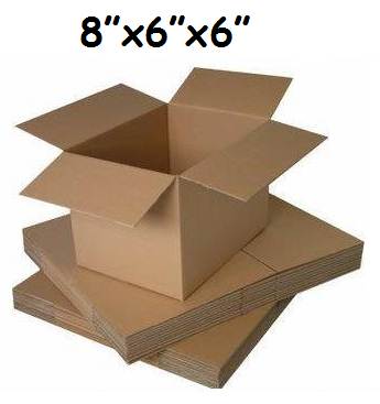 25 x Single Wall Cardboard Postal Mailing Boxes 8"x6"x6"